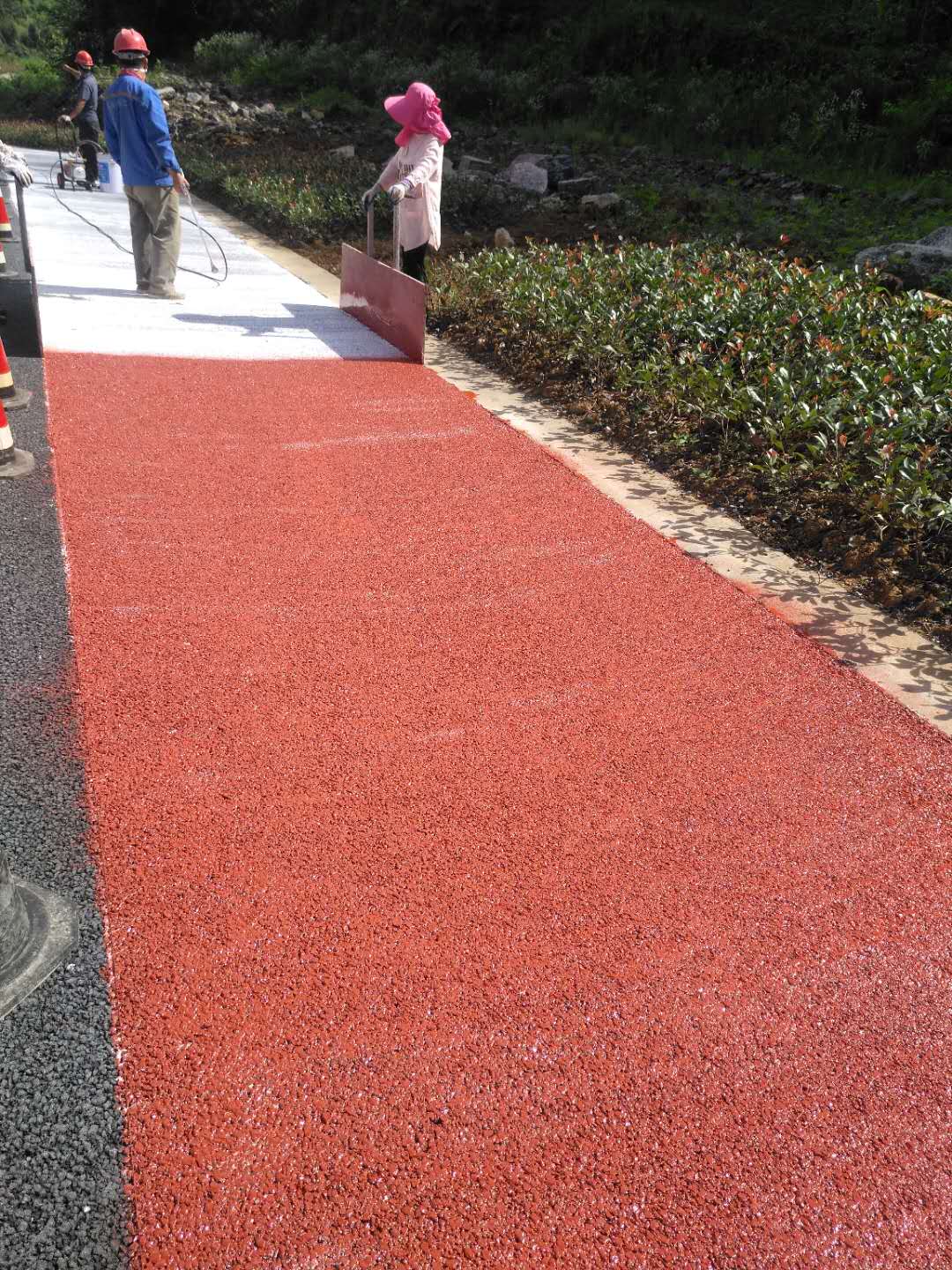 海北路面改色喷涂施工